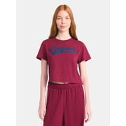 No Boundaries Embroidered Boxy Cropped Tee, Women's
