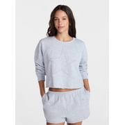 Embroidered Cropped Crewneck Sweatshirt, Women's XXS-XXL