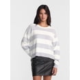 thumbnail image 1 of No Boundaries Essential Crewneck Sweater, Lightweight, Women's and Women's Plus XXS-4X, 1 of 5