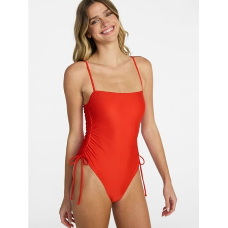 No Boundaries Essentials One-Piece Swimsuit, Women’s XXS-XXL