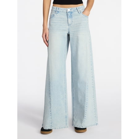 No Boundaries Extra Baggy Jeans, 32" Inseam, Women's 00-18