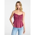 thumbnail image 1 of No Boundaries Eyelet Tie Front Cami, Women's XXS-XXL, 1 of 5
