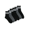 thumbnail image 1 of No Boundaries Women's Ribbed Mid Crew Socks, 6-Pack, Women's, Shoe Sizes 4-10, 1 of 4