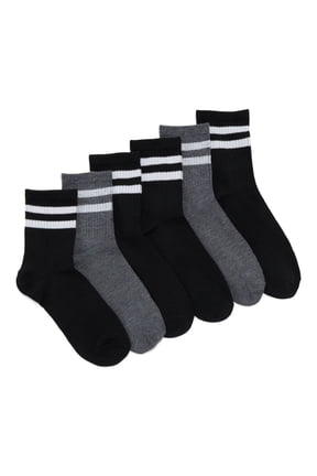 Women's Ribbed Mid Crew Socks, 6-Pack, Women's, Shoe Sizes 4-10