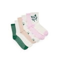 thumbnail image 1 of No Boundaries Fashion Scallop Edge Mid-Crew Socks, 6-Pack, Women's, Shoe Sizes 4-10, 1 of 8