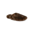 thumbnail image 1 of No Boundaries Women's Faux Fur Buckle Clog Slippers, 1 of 8
