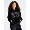 thumbnail image 1 of No Boundaries Faux Fur Graphic Hoodie, Women's, 1 of 5