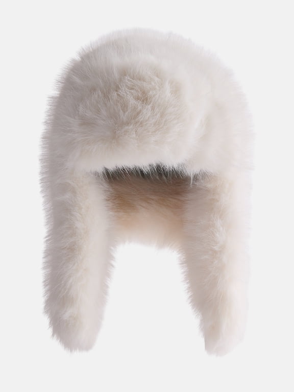Faux Fur Trapper Hat, Women's, Winter White