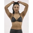 thumbnail image 1 of No Boundaries Women's Faux Leather Bikini Top, Sizes XXS-XXL, 1 of 5