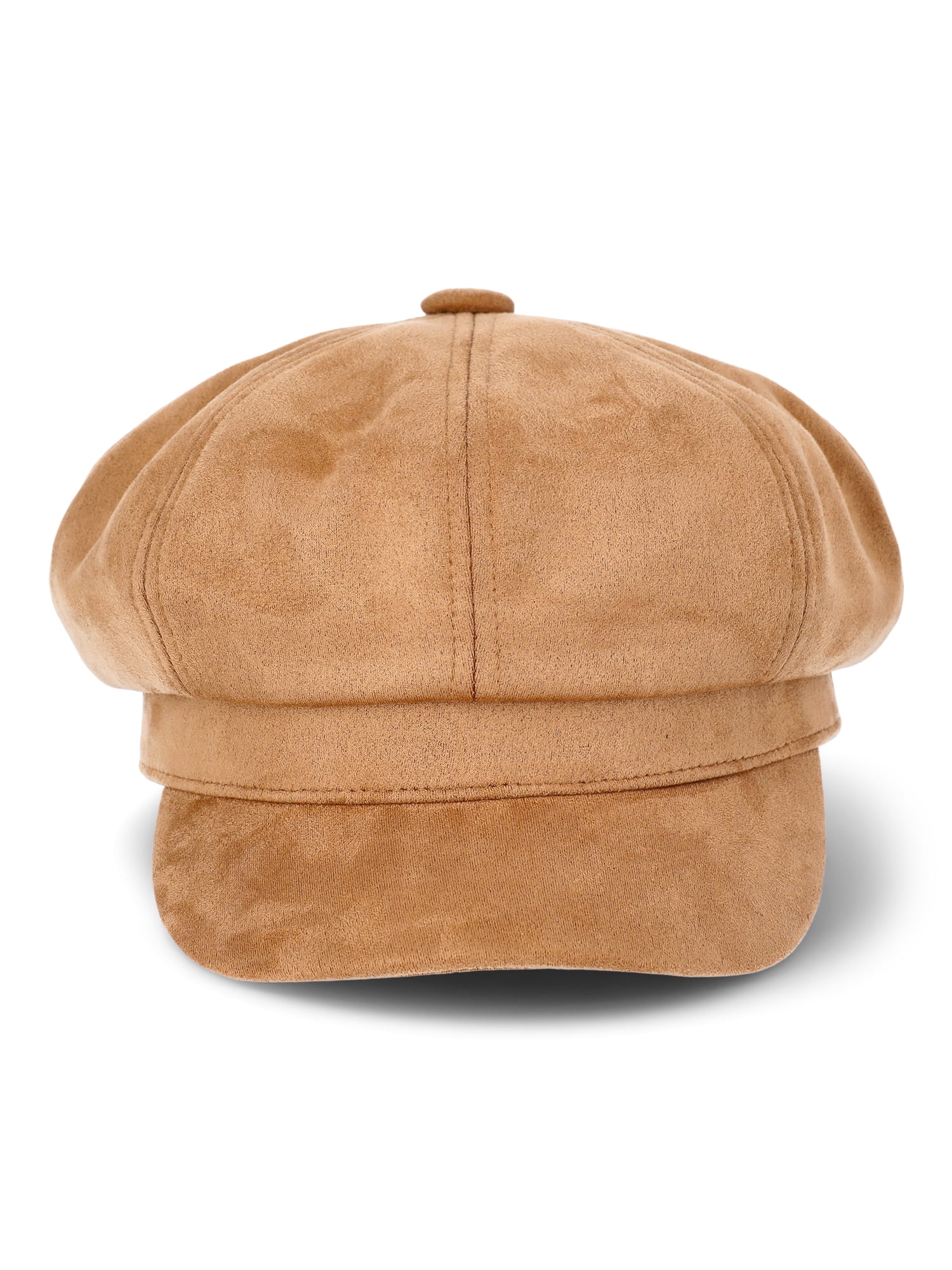Women's Suede Baker Hat, One Size, Sand, Polyester