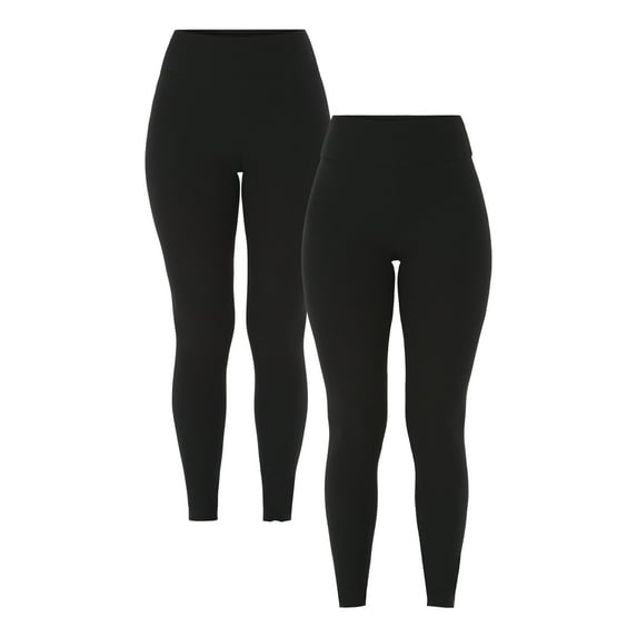 No Boundaries Faux Sueded Ankle Leggings, 27.5”Inseam, 1 or 2-Pack, Women's & Women's Plus Sizes XXS-4X