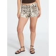 thumbnail image 1 of No Boundaries Festival Boho Lace Up Denim Shorts, 2.5" Inseam, Women's XXS-XXL, 1 of 5