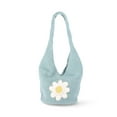 thumbnail image 1 of No Boundaries Festival Crochet Hobo Bag, Teal Daisy, Women's, 1 of 5
