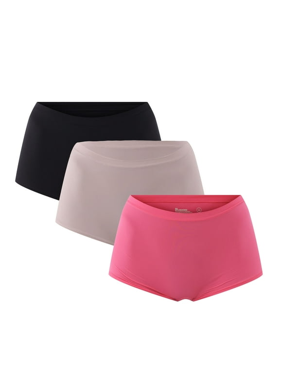 Women's Fit Stretch Boyshort Panties 3-Pack, Sizes XS-3XL