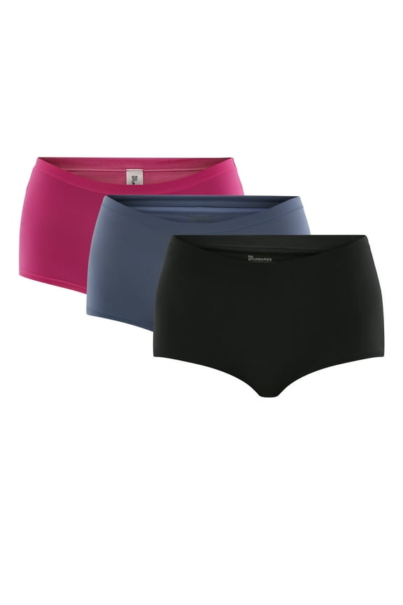 Women's Fit Stretch Boyshort Panties 3-Pack, Sizes XS-3XL