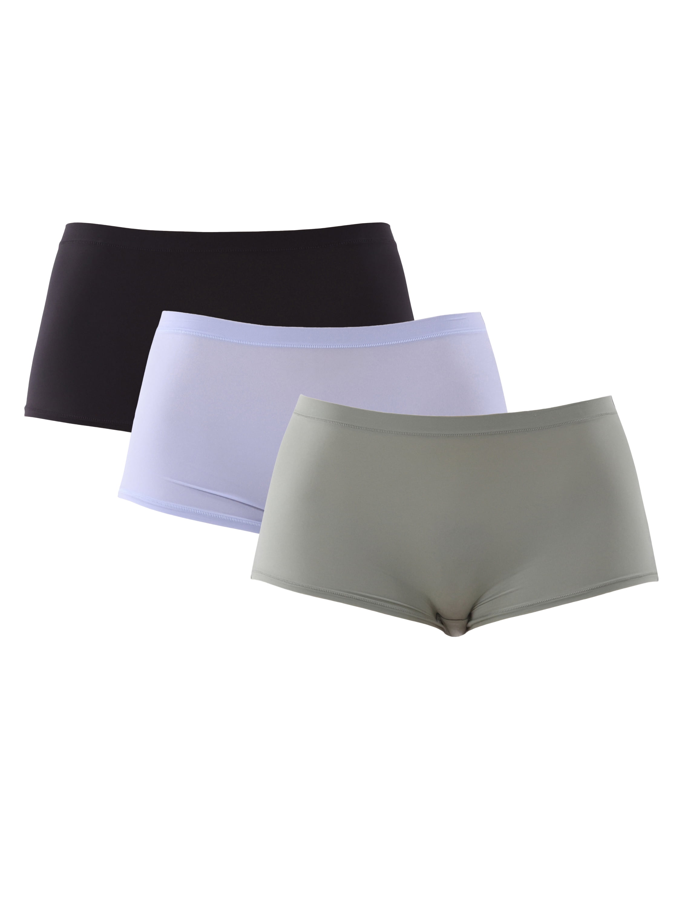 No Boundaries Women's Fit Stretch Boyshort Panties 3-Pack, Sizes XS-3XL
