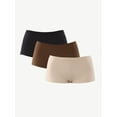 thumbnail image 1 of No Boundaries Fit Stretch Boyshort Panties, 3-Pack, Women's XS-XXXL, 1 of 7