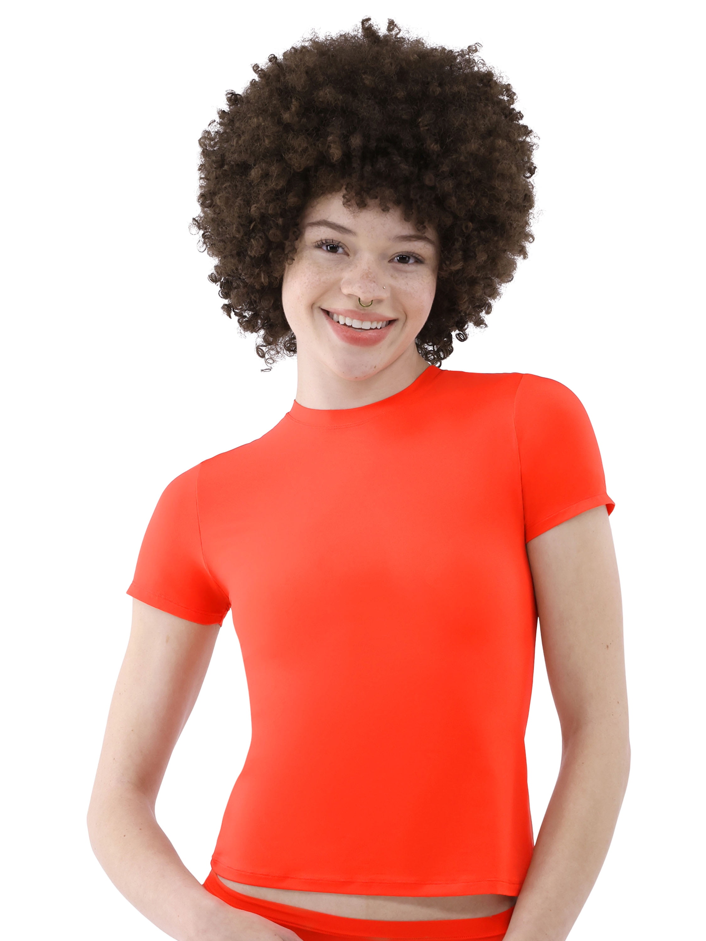 No Boundaries Fit Stretch Tee with Short Sleeves, Women's XS-XXXL