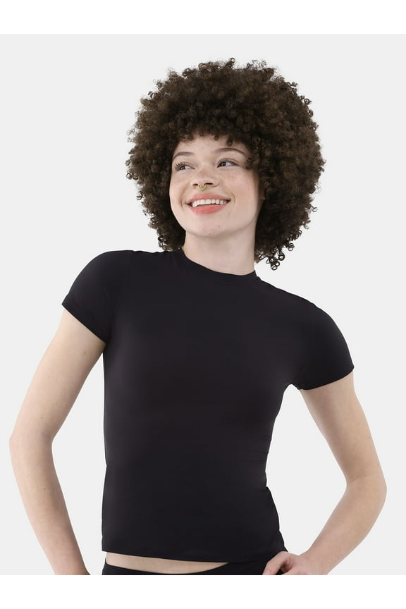 Fit Stretch Tee with Short Sleeves, Women's XS-XXXL