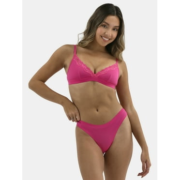 No Boundaries Fit Stretch Triangle Bralette with Lace, Women's XS - XXXL