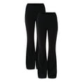 thumbnail image 1 of No Boundaries Flare Pants and 2-Pack, Women's and Women’s Plus Sizes XXS-XXL, 1 of 7