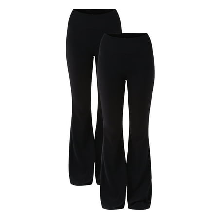 No Boundaries Flare Pants and 2-Pack, Women's Sizes XXS-XXL