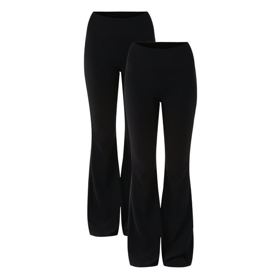 No Boundaries Flare Pants and 2-Pack, Women's and Women’s Plus