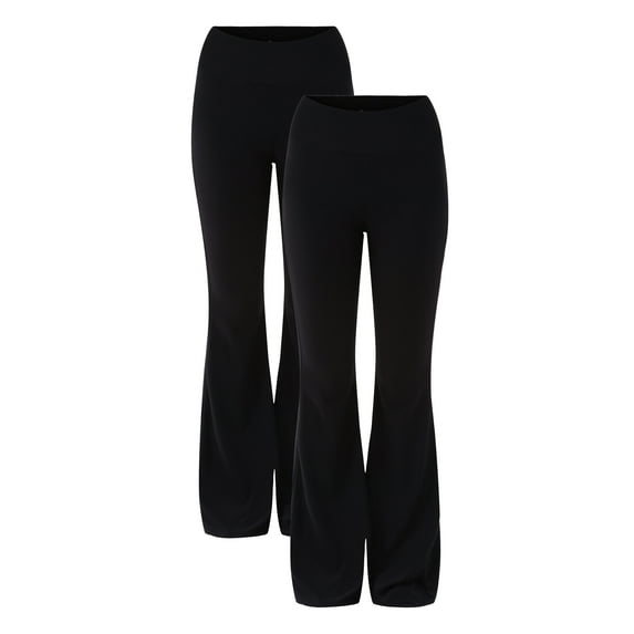 No Boundaries Flare Pants and 2-Pack, Women's and Women’s Plus