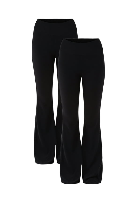 Flare Pants and 2-Pack, Women's and Women’s Plus Sizes XXS-XXL