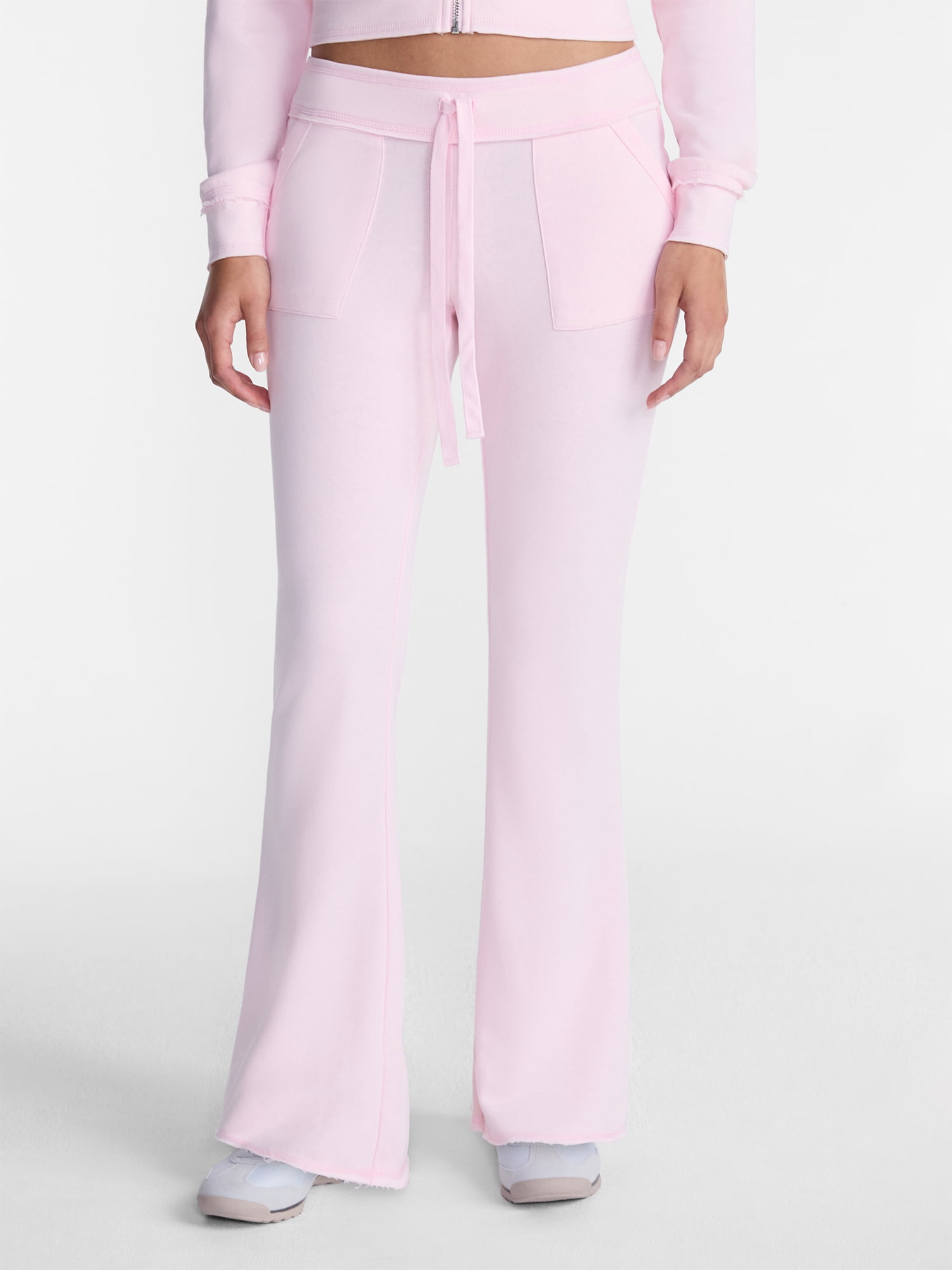 No Boundaries Flare Leg French Terry Pant, Women's Sizes XXS-XXL