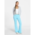 thumbnail image 1 of No Boundaries Ribbed Knit Flare Pants, Women's XXS-XXL, 1 of 5