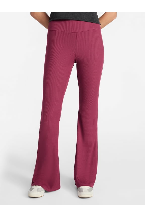 Ribbed Flare Pants, Women's XS-XXL