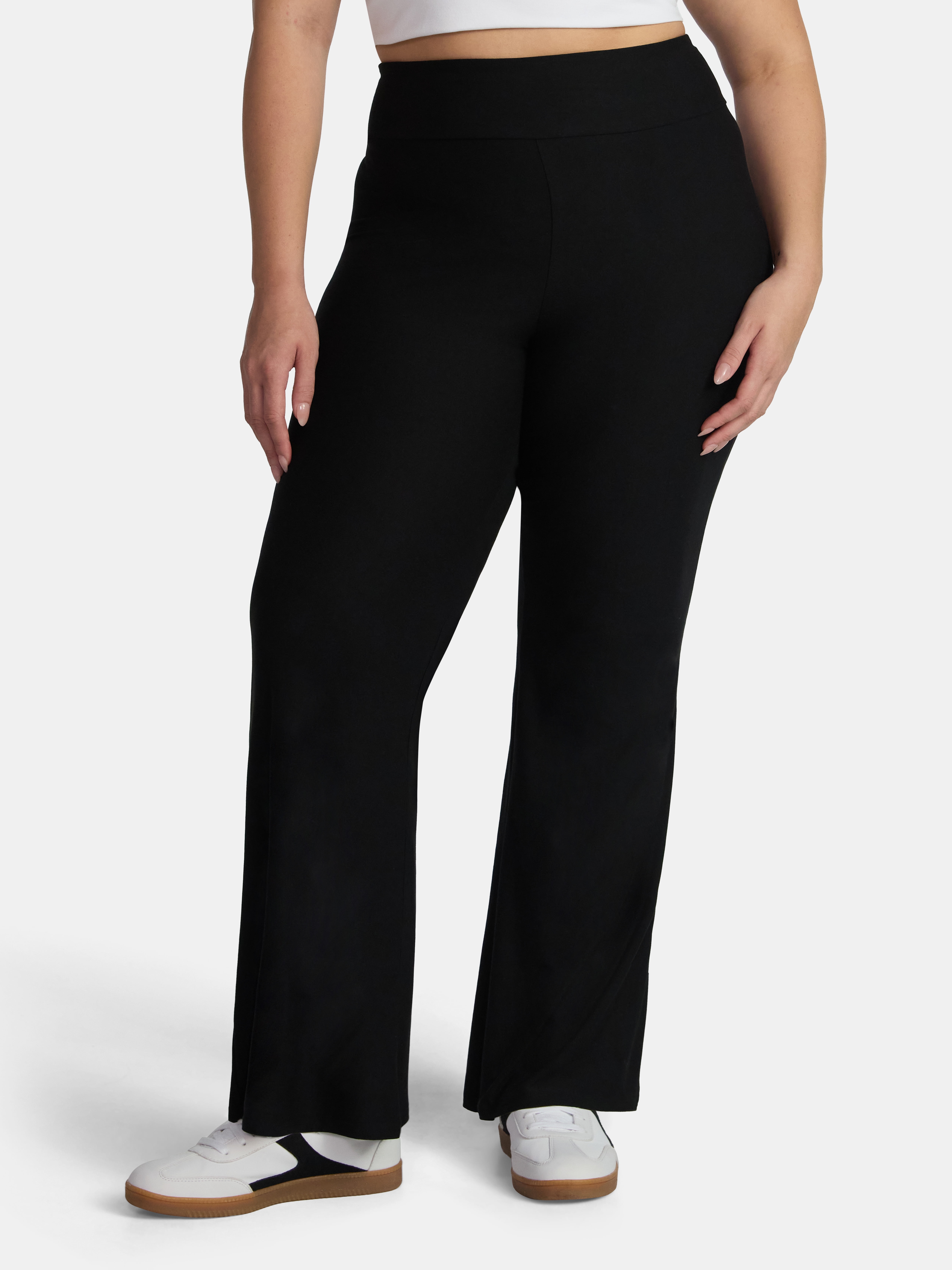 No Boundaries High Rise Flare Pants, 32'' Inseam, Women's Plus