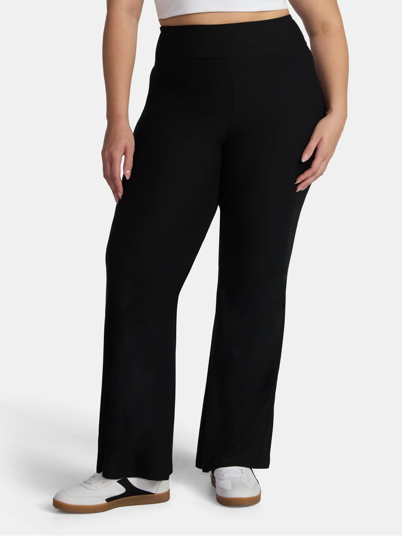 No Boundaries High Rise Flare Pants, 32'' Inseam, Women's Plus