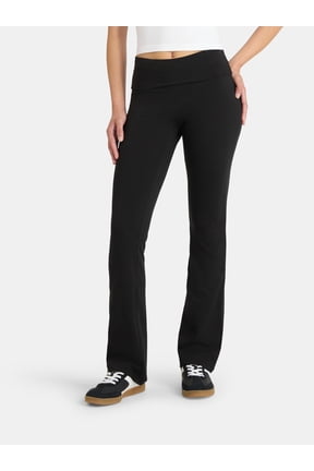 Flare Pants with Foldover Waistband, 32'' Inseam, Women's and Women's Plus XS-XXL