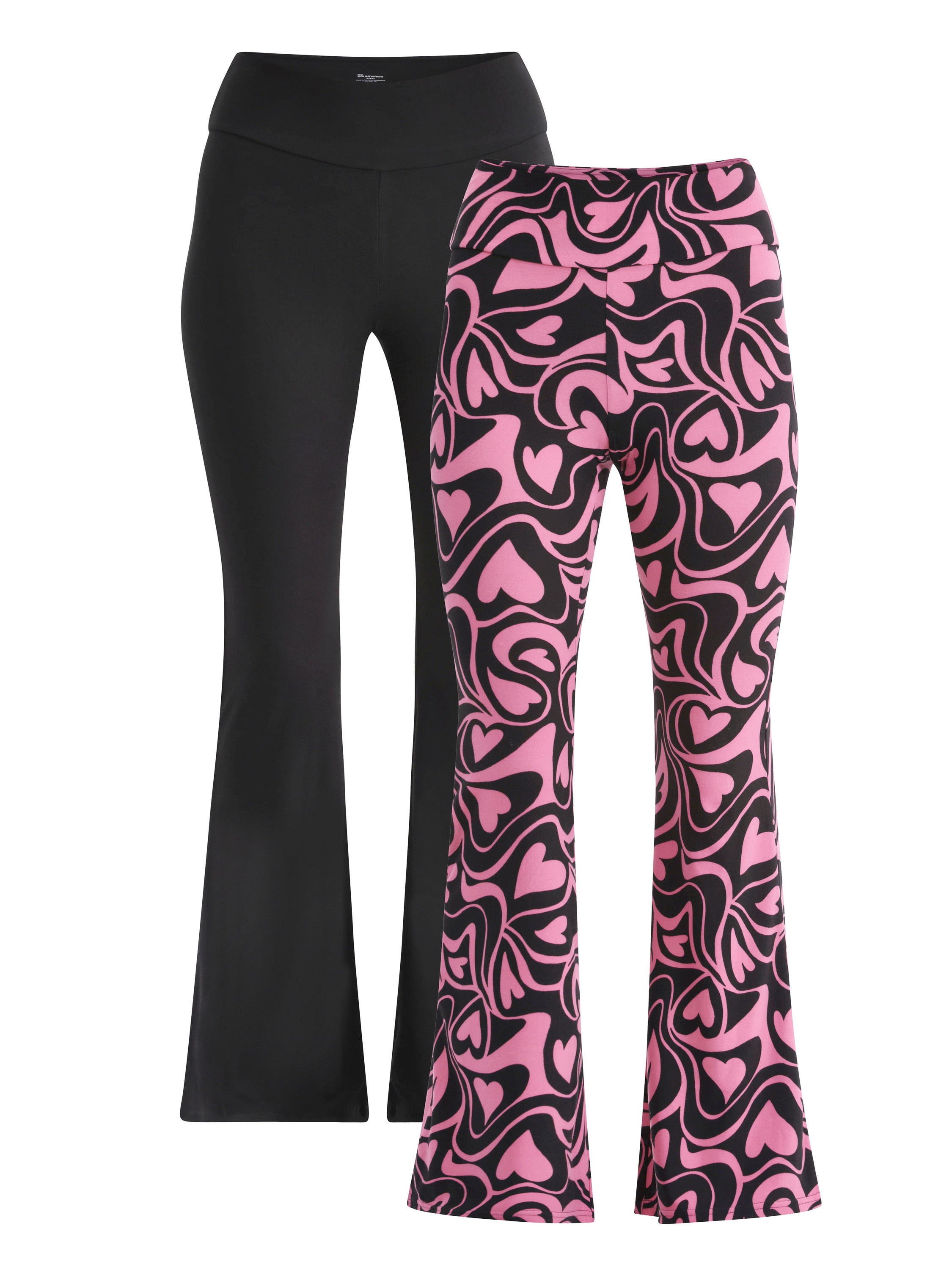 No Boundaries Brushed Ribbed Flare Pants, Women's - Walmart.com