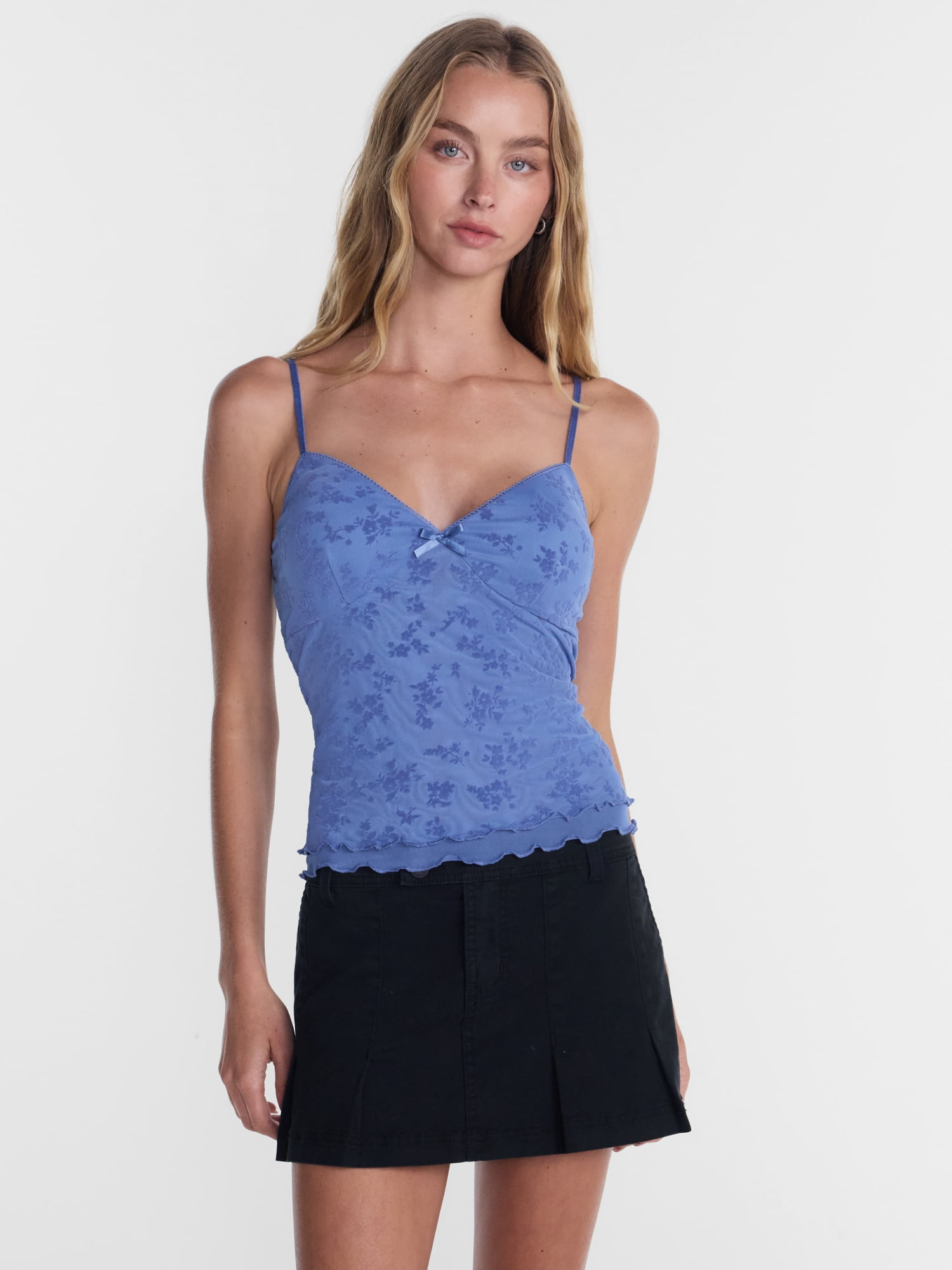 No Boundaries Flocked Tank Top, Women’s XXS-XXL