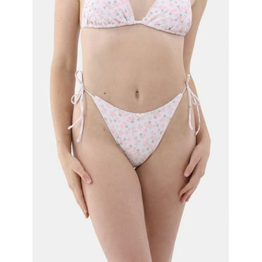 No Boundaries Women's Side Tie String Bikini Bottoms, Sizes XXS-XXL