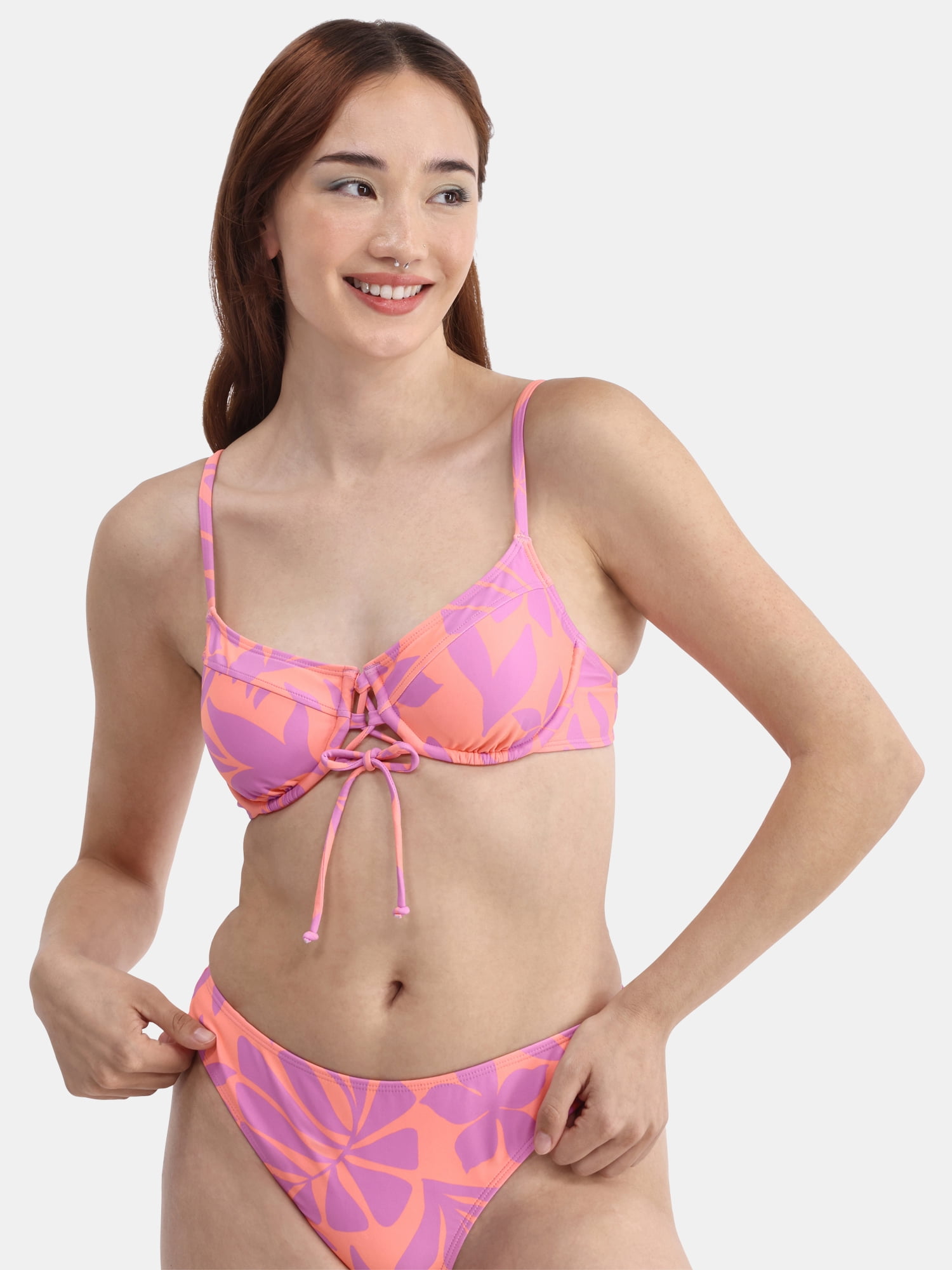 No Boundaries Juniors' Strappy Underwire Bikini Top, Sizes