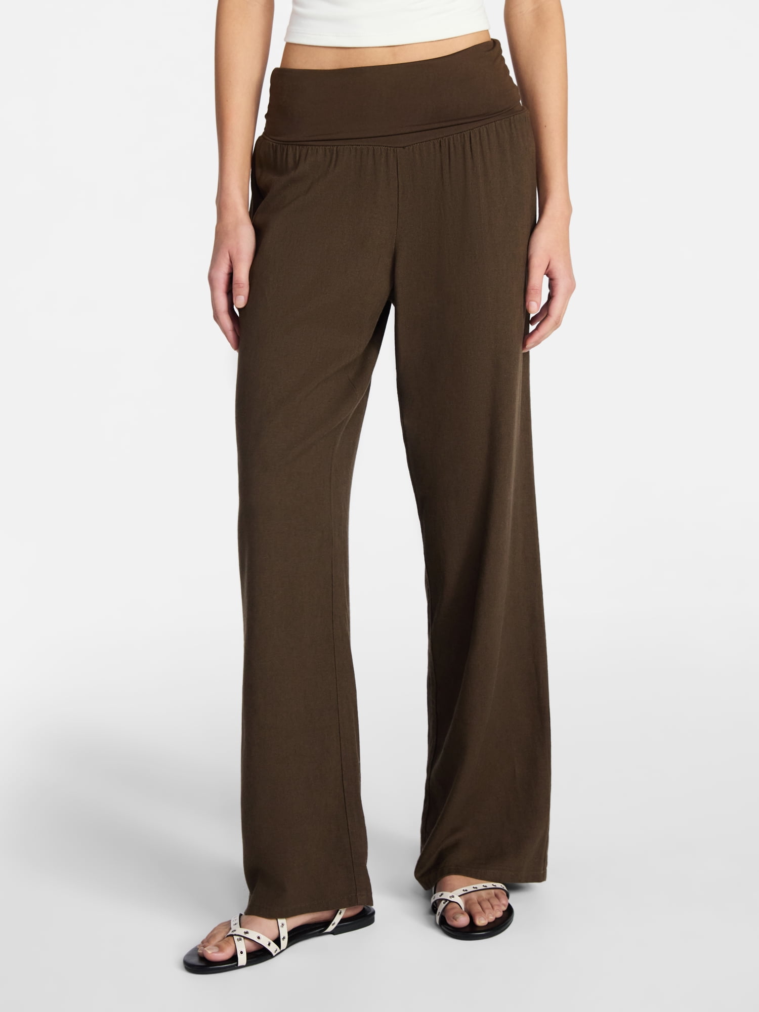 No Boundaries Foldover Beach Pants, 29.5'' inseam, Women's XXS-XXL