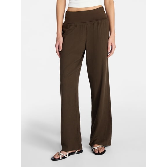 No Boundaries Foldover Beach Pants, 29.5'' inseam, Women's XXS-XXL