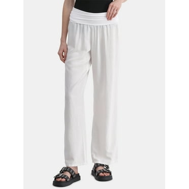No Boundaries Foldover Beach Pants, 29.5" Inseam, Women's