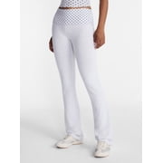 No Boundaries Foldover Cotton Blend Flare Pants, 33" Inseam, Women's XS-XXL