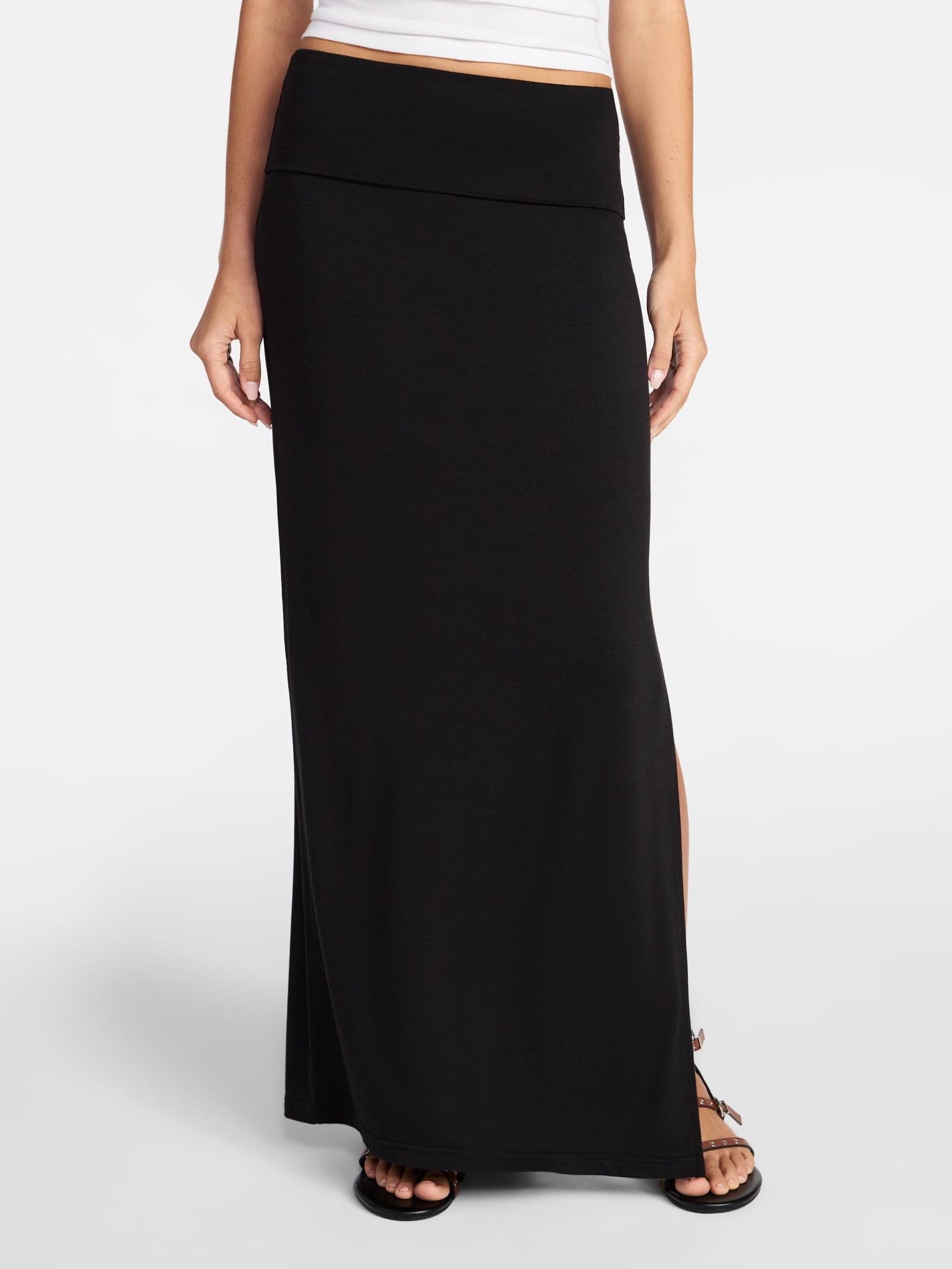 Foldover Maxi Skirt, Women's & Women's Plus XXS-4X