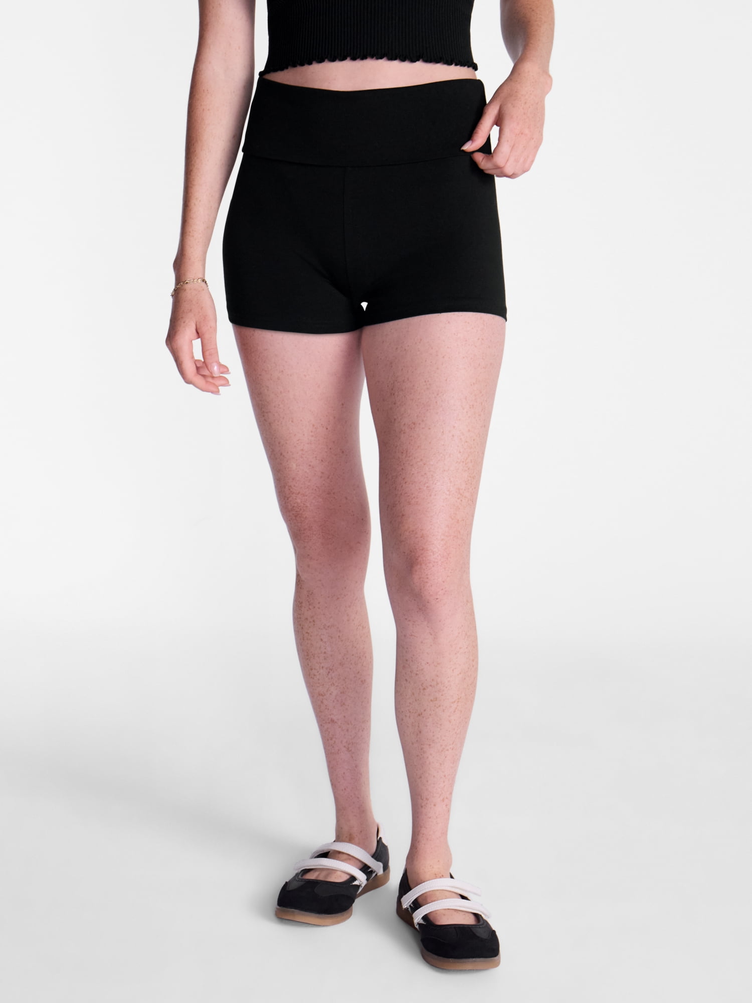 No Boundaries Foldover Shorts, 2'' Inseam, Women's XXS-XXL