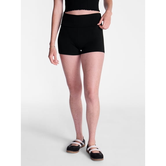 No Boundaries Foldover Shorts, 2'' Inseam, Women's XXS-XXL