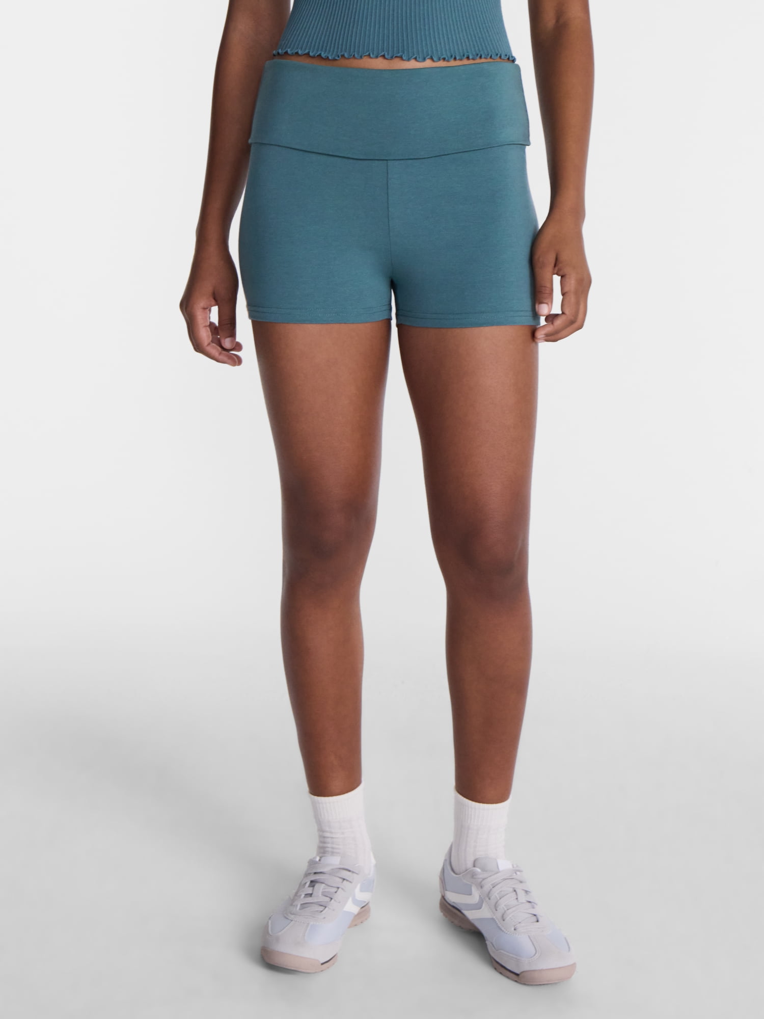 No Boundaries Foldover Shorts, 2'' Inseam, Women's XXS-XXL