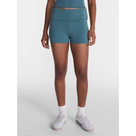 No Boundaries Foldover Shorts, 2'' Inseam, Women's XXS-XXL