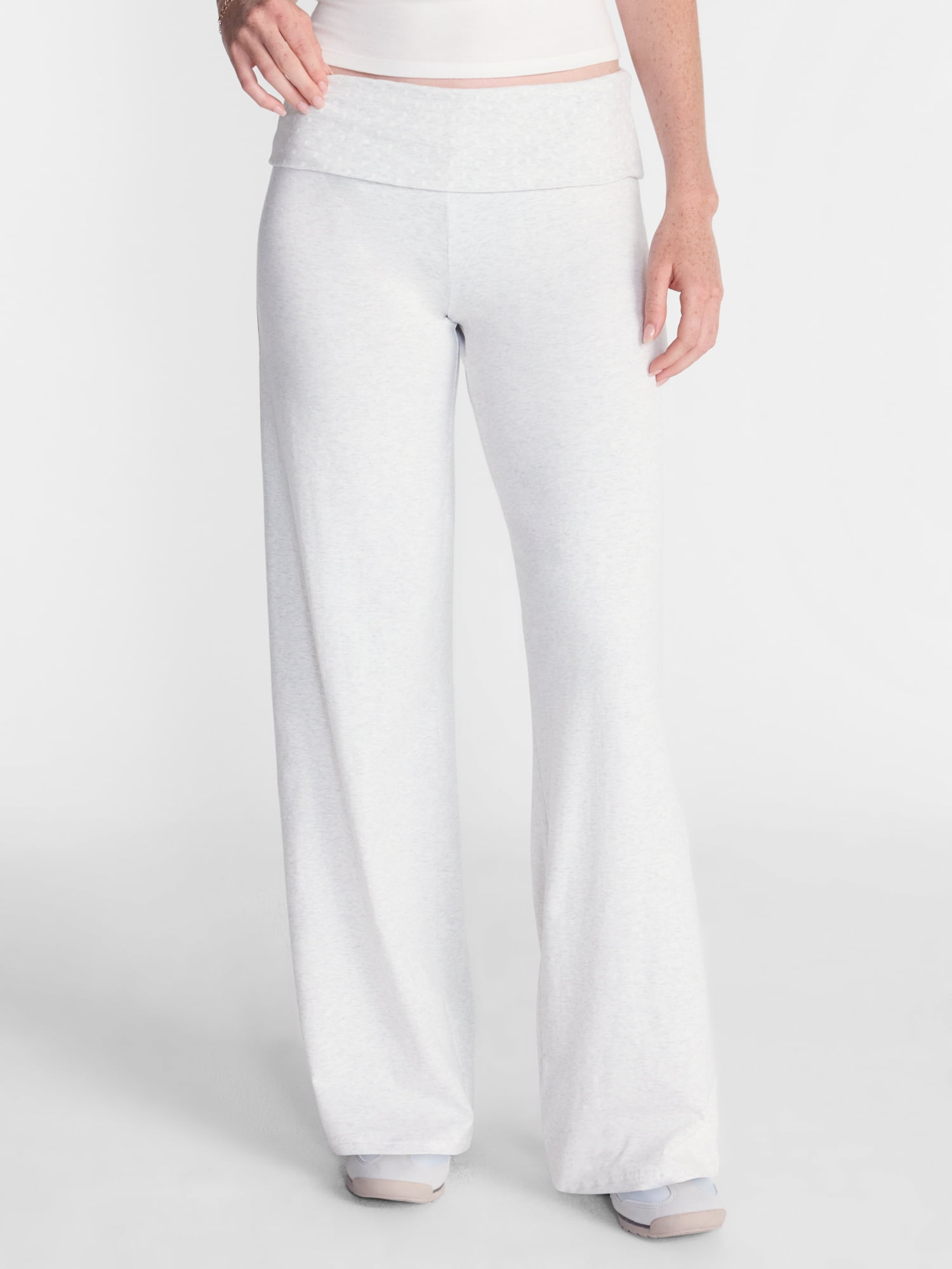 No Boundaries Foldover Wide Leg Pants, 31'' Inseam, Women's XXS-XXL