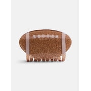 No Boundaries Women’s Football Hair Claw Clip, Brown, One Size